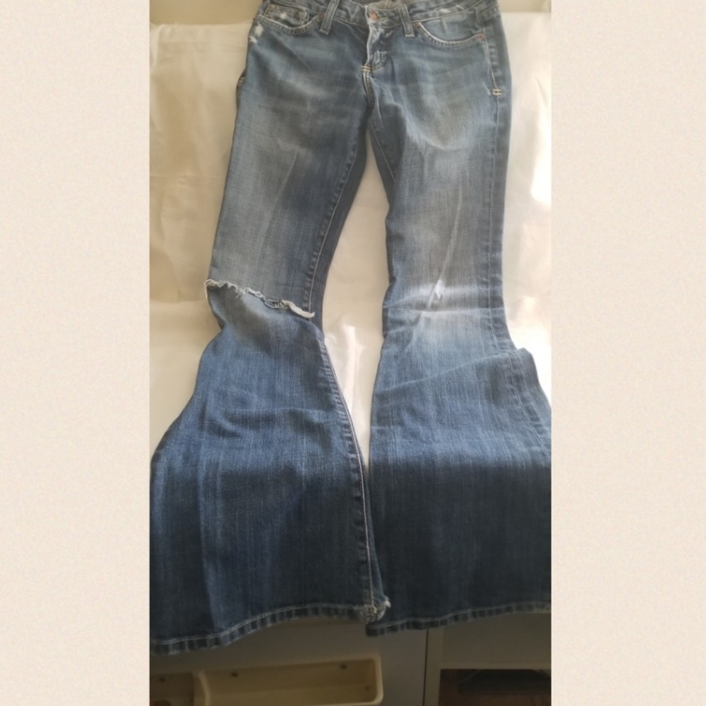 Women's  Denim Blue Jean's People's Liberation Janine Flare Size 25